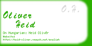 oliver heid business card